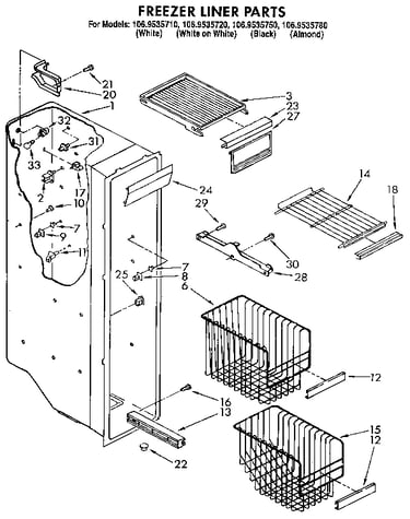 Freezer liner