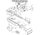 Kenmore 1069532810 motor and ice container diagram