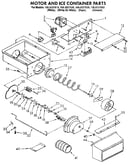 Motor and ice container