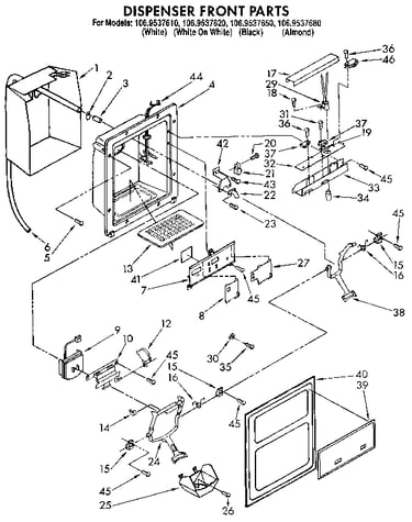 Dispenser front