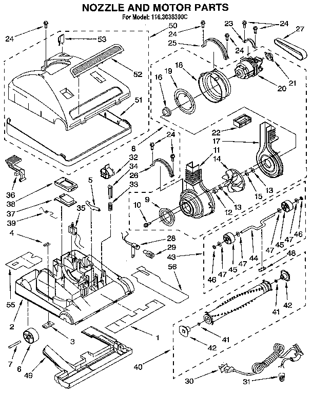 Nozzle and motor