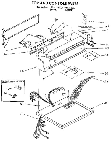 Top and console parts
