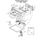 Kenmore 11086983130 top and console parts diagram