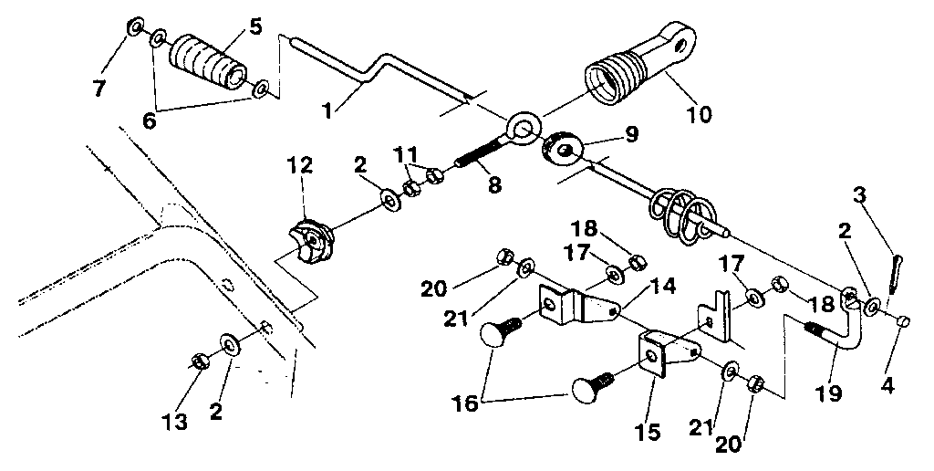 Chute control rod
