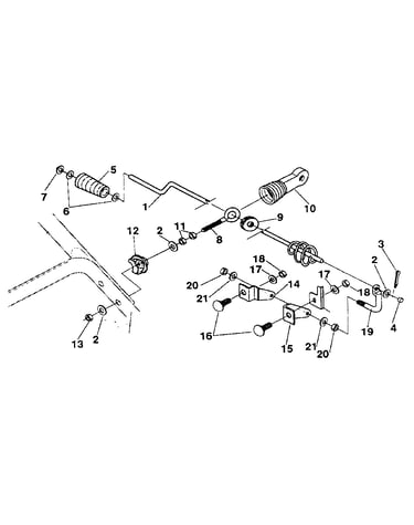 Chute control rod
