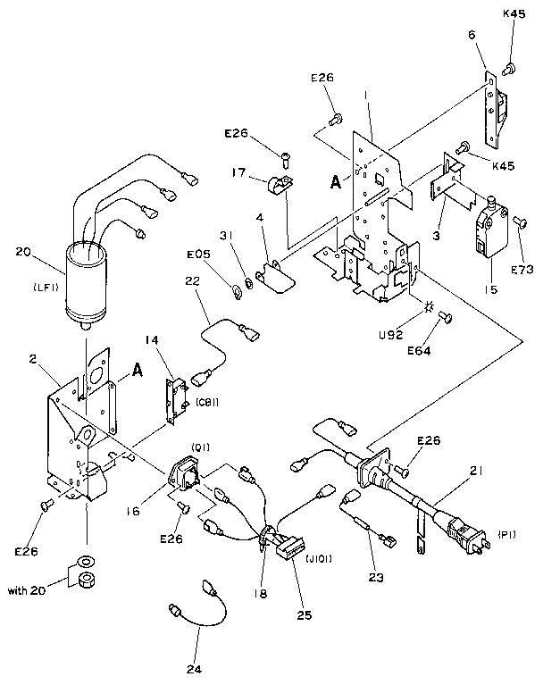 Power cord terminal assembly (100v)