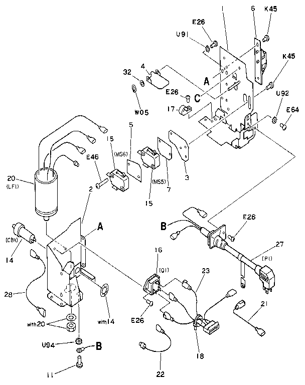 Power cord terminal assembly (115v)
