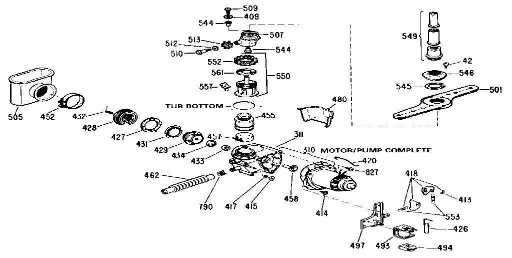 Motor pump mechanism