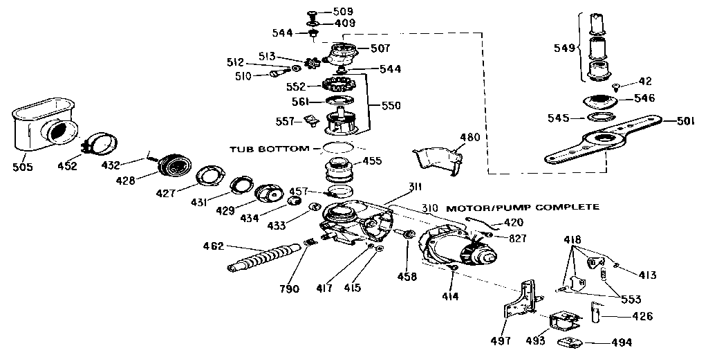 Motor pump mechanism