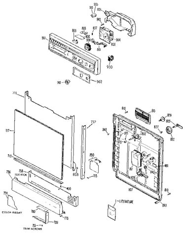 Escutcheon and door assembly