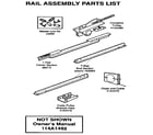 Craftsman 139536141SR rail assembly diagram