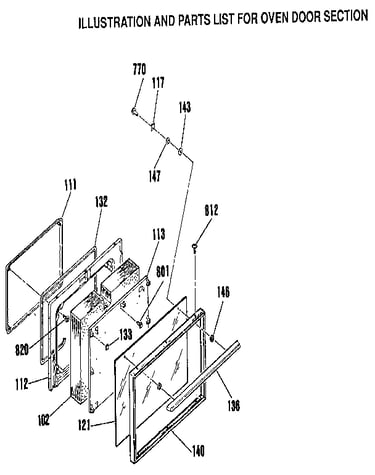 Oven door section