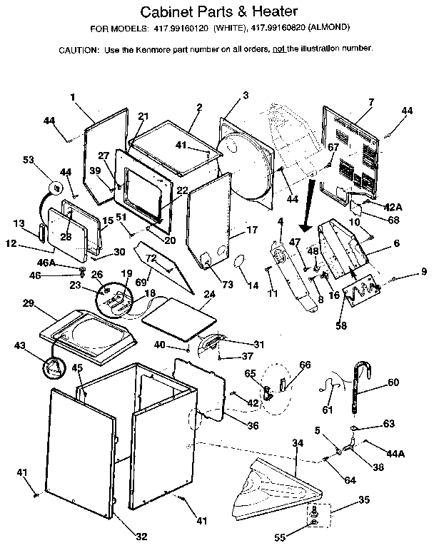 Cabinet and heater