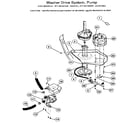Kenmore 41799160120 washer, drive system, pump diagram