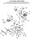Dryer motor, blower, belt