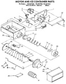 Motor and ice container