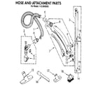 Kenmore 1162040093 hose and attachment diagram