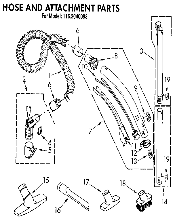 Hose and attachment