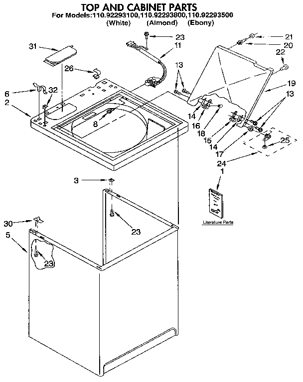Top and cabinet