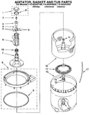 Agitator, basket and tub