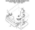 Kenmore 11092293800 bleach, detergent and rinse dispenser diagram