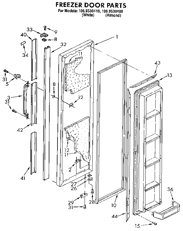 Freezer door