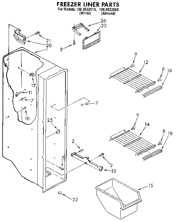 Freezer liner