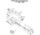 Kenmore 1069532510 motor and ice container diagram