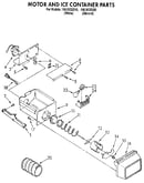 Motor and ice container