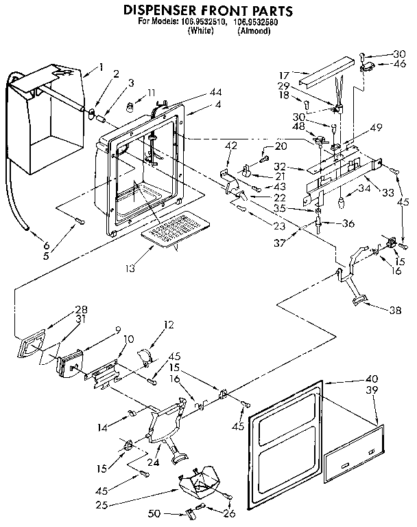 Dispenser front