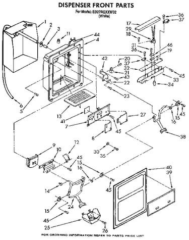 Dispenser front