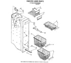 Whirlpool ED27DQXXN02 freezer liner diagram