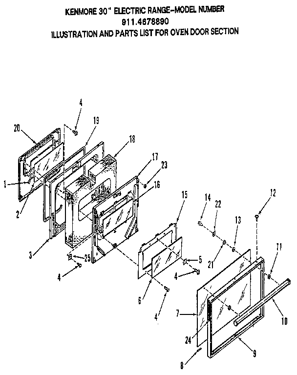 Oven door section