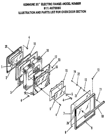 Oven door section
