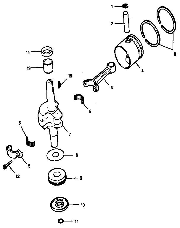 CRANKSHAFT AND PISTON