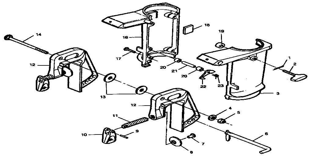 SWIVEL BRACKET AND STERN BRACKETS