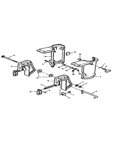 Swivel bracket and stern brackets