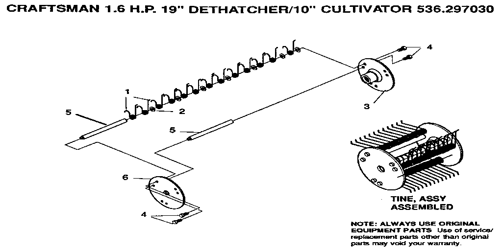 Tine assembly