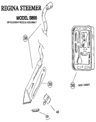 Upholstery nozzle assembly