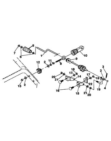 Chute control rod
