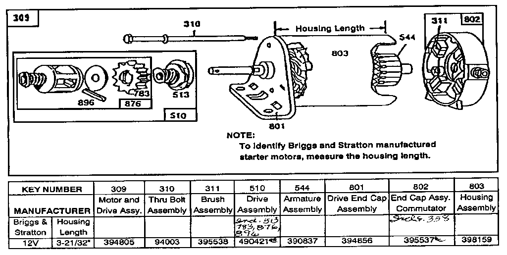 MOTOR AND DRIVE ASSEMBLY