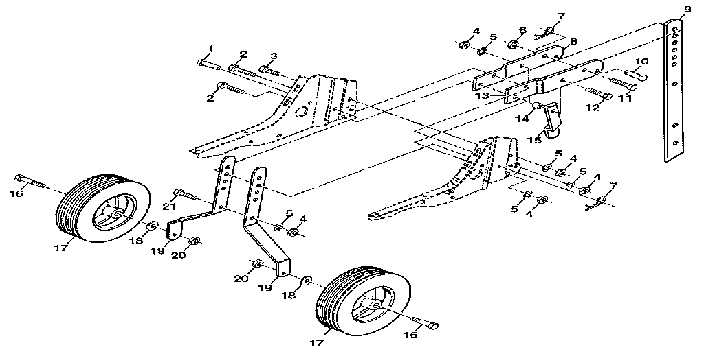 Wheel and depth stake assembly