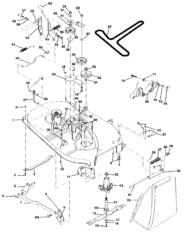 38" MOWER DECK