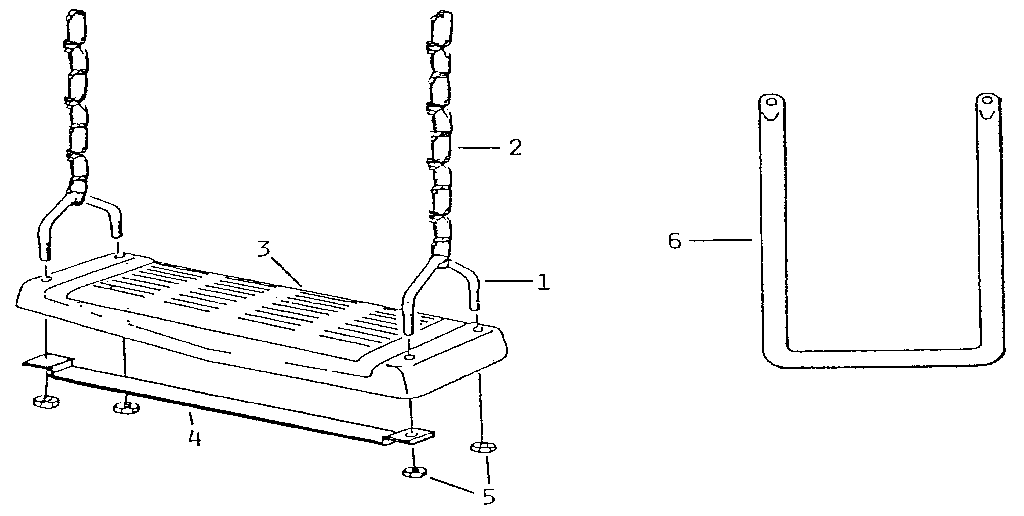 Swing and trapeze assembly