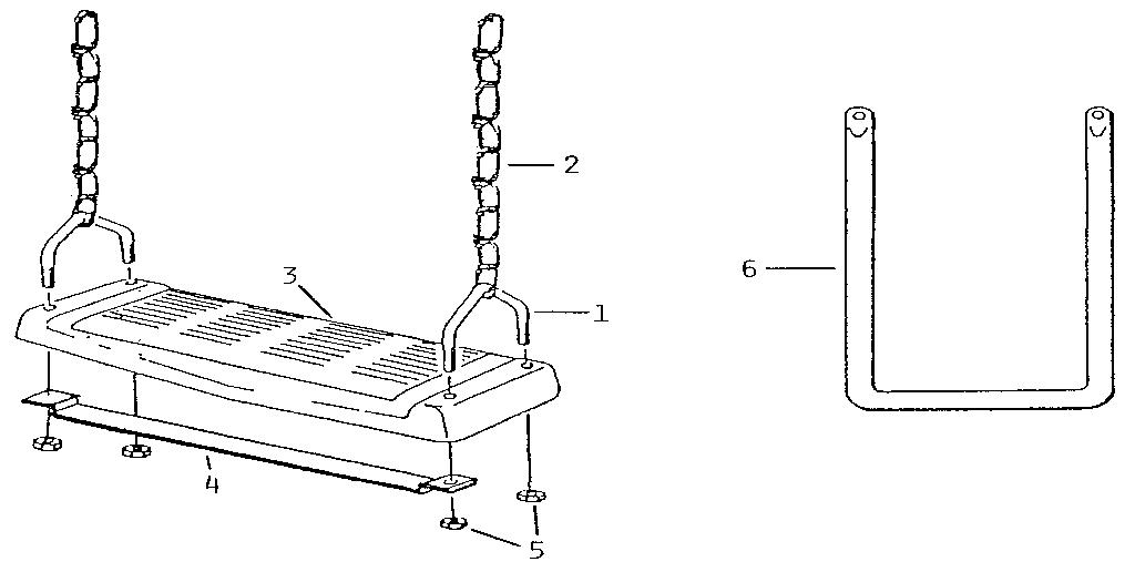 Swing and trapeze assembly