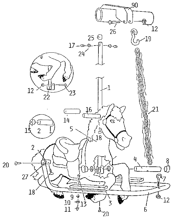 Horse drop assembly