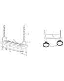 Swing seat and gym ring assembly