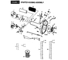 McCulloch E. B. SUPER J-11400128-13 starter housing assembly diagram