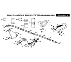McCulloch EAGER BEAVER 280-11400128-05 shaft/handle and cutter assemblies diagram