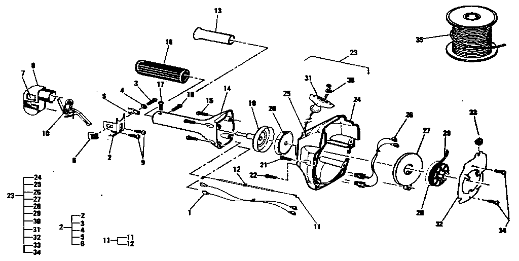 Clutch/starter housing assembly